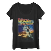 Womens Back to the Future Retro Marty McFly Poster Scoop Neck Black Small