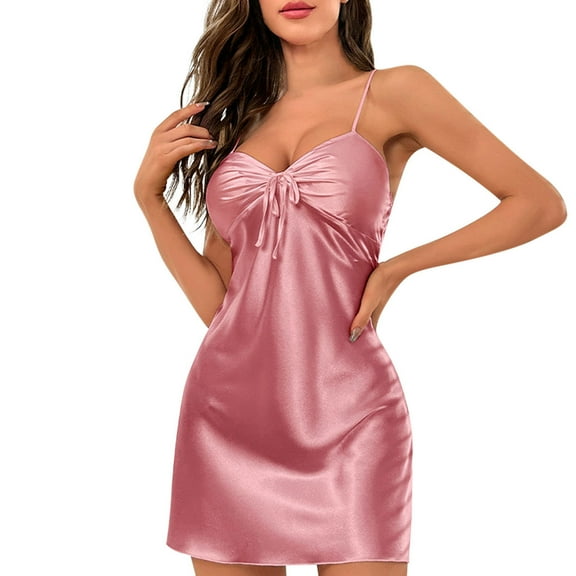 Women’s Backless Babydoll Nightgown – Ruched Bodice Mini Dress (2025 Seductive Lingerie Staple)
