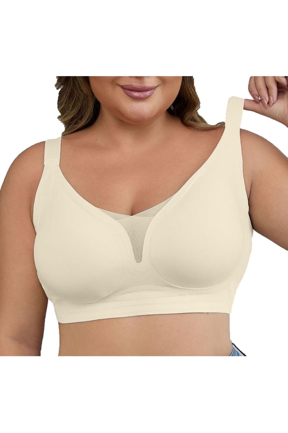 Women's Backless Bra Front Closure with Clear Back Straps Convertible Plus Size Plunge Push Up No Underwire Tube Top Bras White XL