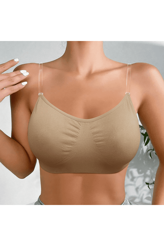 Women's Backless Bra Wireless Bralette Low Back Dance Bras for Girls Women Small Breast