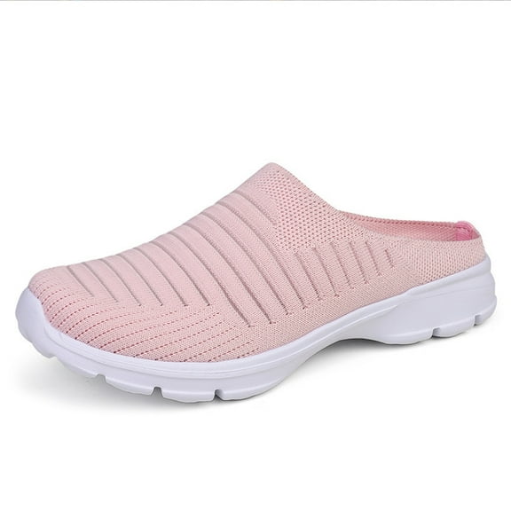 Women's Backless Slip on Mesh Sneakers Shoes Walking Shoes Women Walking Casual Dress Shoes Women Shoes Sneakers Red Tennis Shoe White Loafers
