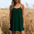 thumbnail image 1 of Women's Backless Spaghetti Strap Cami Midi Dress Green M, 1 of 9