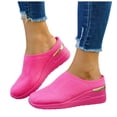 thumbnail image 1 of Women's Backless Wedge Casual Walking Shoes Non Slip Lightweight Mesh Slip On Platform Clogs, 1 of 6