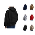 thumbnail image 1 of Women's Backpack Hoodie 2025 Fall Winter Long Sleeve Casual Plain Zip Up Hooded Sweatshirt with Pockets Jacket Coat, 1 of 8