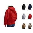 thumbnail image 1 of Women's Backpack Hoodie 2025 Fall Winter Long Sleeve Casual Plain Zip Up Hooded Sweatshirt with Pockets Jacket Coat, 1 of 8