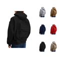 thumbnail image 1 of Women's Backpack Hoodie 2026 Fall Winter Casual Plain Zip Up Hooded Sweatshirt with Pockets Jacket Coat, 1 of 8
