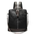 thumbnail image 1 of Backpack for Womens, Waterproof PU Leather Backpacks, Anti-theft Design, Convertible Shoulder Bags, Black, 1 of 9