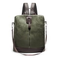 thumbnail image 1 of Backpack for Womens, Waterproof PU Leather Backpacks, Anti-theft Design, Convertible Shoulder Bags, Green, 1 of 9