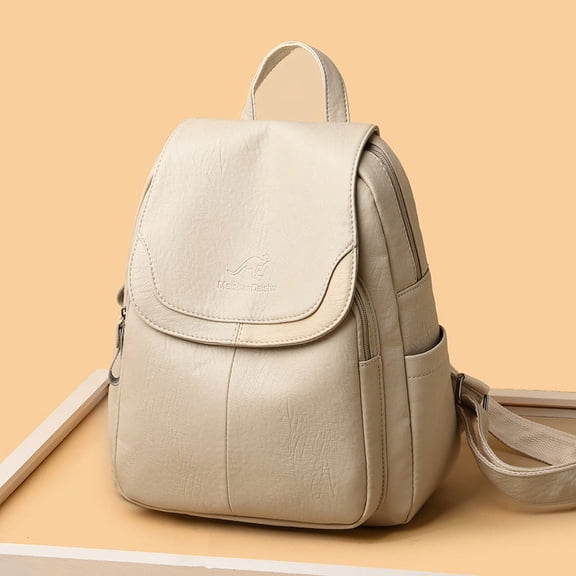 Women's Backpack Travel Large Capacity Shoulder Bag,White