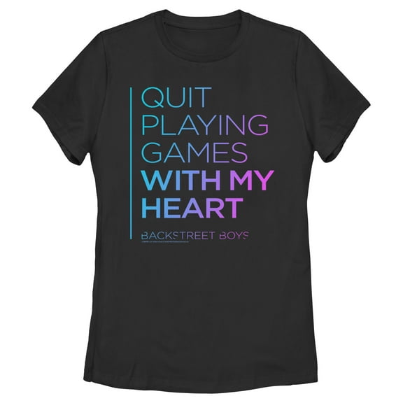Women's Backstreet Boys Quit Playing Games With My Heart Graphic T-Shirt