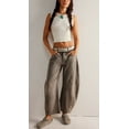 thumbnail image 1 of Women's Baggy Boyfriend Jeans Vintage Wide Leg Mid Rise Barrel Denim Ankle Pants, 1 of 7