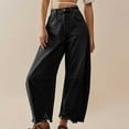 thumbnail image 1 of Women's Baggy Wide Leg Jeans for Women Barrel Mid Rise Waist Cropped Denim Pants Pockets Vintage Boyfriend, Limited Time, 1 of 6