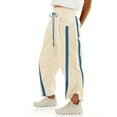 thumbnail image 1 of Women's Baggy Wide Leg Pants Casual Drawstring Elastic Waisted Contrast Color Workout Y2K Track Pants, 1 of 4