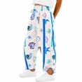 thumbnail image 1 of Women's Baggy Wide Leg Printed Pants Casual Elastic High Waisted Drawstring Workout Sweatpants With Pockets S, 1 of 5