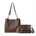 thumbnail image 1 of Women's Bags Set, Large Capacity Multi-Functional Bag, Two Piece Handbag Shoulder Crossbody Bag, Fashionable Durable Synthetic Leather Accessories, 1 of 8