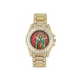 thumbnail image 1 of Women's Baguette Cut Diamond Crystal Bling'ed Out Watch - Drop it Down with This Ice on Your Wrist Ladies!! Kakuna Matata!! - ST10372MLA Metal Gold Guadalupe, 1 of 4