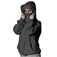 thumbnail image 1 of Women's Balaclava Hoodie Zip Up Jacket Double Hooded Sweatshirt With Mask Wind Coat Fashion Casual Trendy Outfits Winter Clothing, 1 of 9