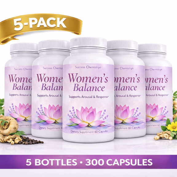 Success Chemistry Women s Balance Capsules by Success Chemistry, Arousal & Response Support, 5 Pack Unisex Adult Dietary Supplement