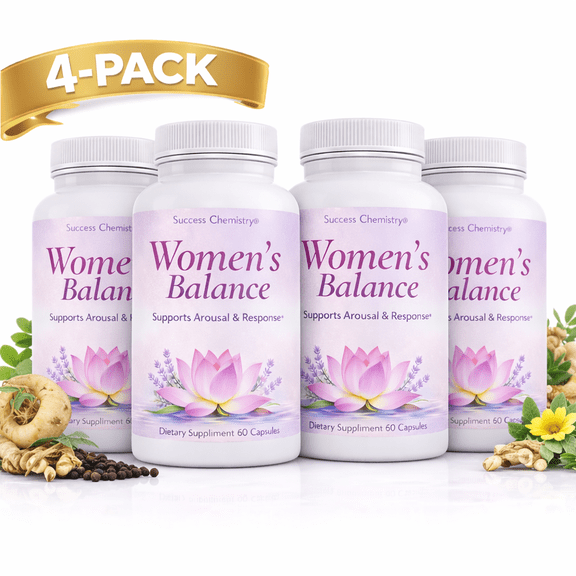 Womens Balance Capsules by Success Chemistry, Arousal & Response Wellness, 4 Pack