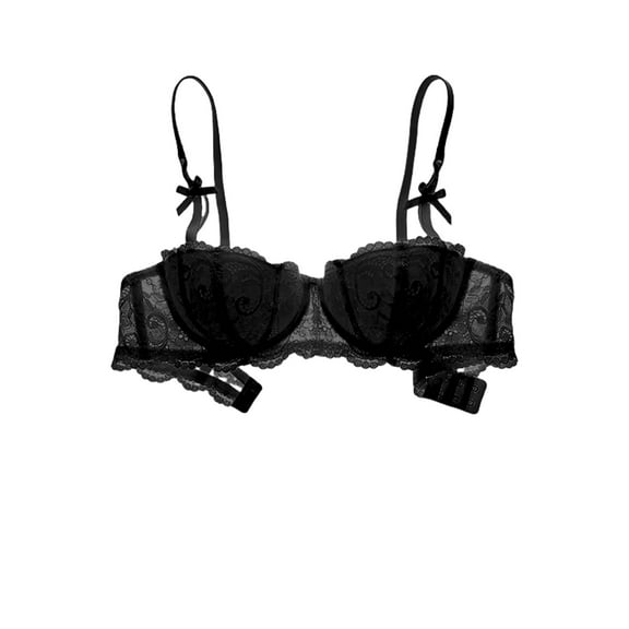Women's Balconette Bra Cup Padded Push Up Bra Lingerie Underwire Lace Underwire Bra Shelf Bra Brassiere Gifts