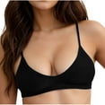 thumbnail image 1 of Women's Balconette Bra - Lightly Padded No Underwire Sexy Tshirt Demi Bras V Neck Comfort Push Up Bralettes, 1 of 5