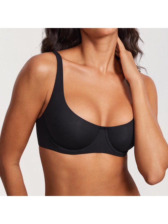 Women's Balconette Bra Supportive Full Coverage Plus Size Bras Underwire Unlined