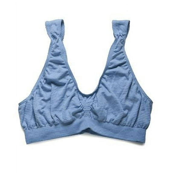 Women's Bali 103J Comfort Revolution Bra (Denim Wash Stripe XL)