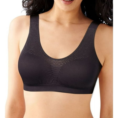Women's Bali 103J Comfort Revolution Microfiber Crop Bra (Black S)