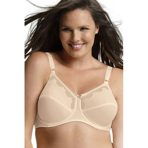 Women's Bali 180 Flower Bali Underwire Bra (Light Beige 44D)