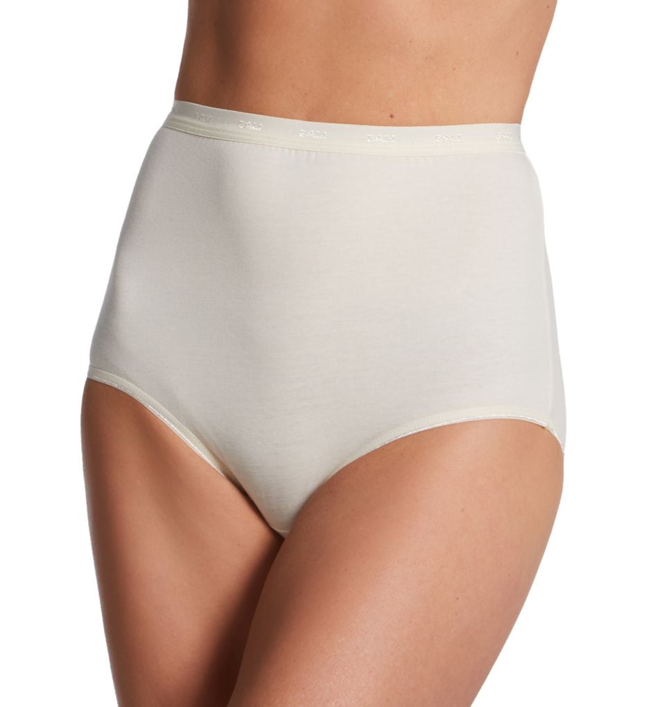 Women's Bali 2324 Full-Cut-Fit Stretch Cotton Brief Panty (Moonlight 6)