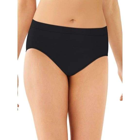 Women's Bali 2362 One Smooth U All-Around Smoothing Hi-Cut Panty (Black 8)