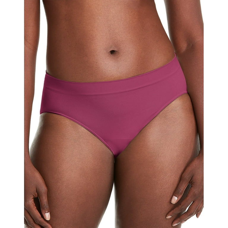 Women's Bali 2362 One Smooth U All-Around Smoothing Hi-Cut Panty (New  Signature Berry 7) 