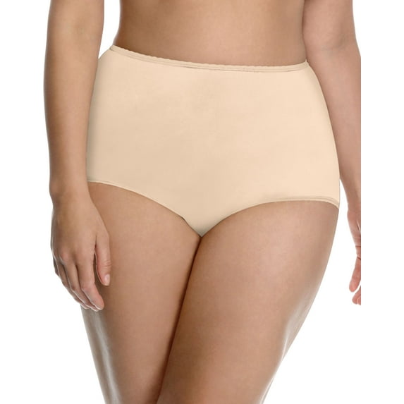 Women's Bali 2633 Skimp Skamp Brief Panty (Magnolia Mesh Print 10)