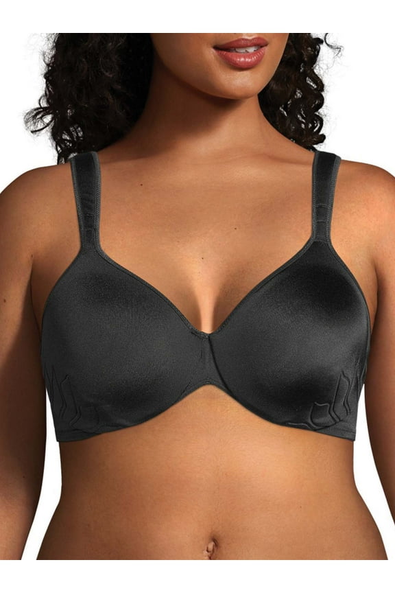 Women's Bali 3353 Live It Up Seamless Underwire Bra (Black 36D)