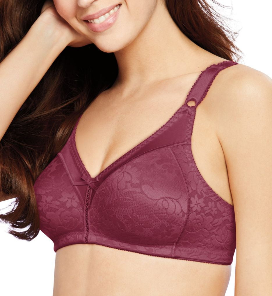Women's Bali 3372 Double Support Lace Wirefree Spa Closure Bra (Soft Taupe  40DDD) 