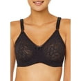 thumbnail image 1 of Women's Bali 3432 Lace 'N Smooth Seamless Cup Underwire Bra (Black 38D), 1 of 2