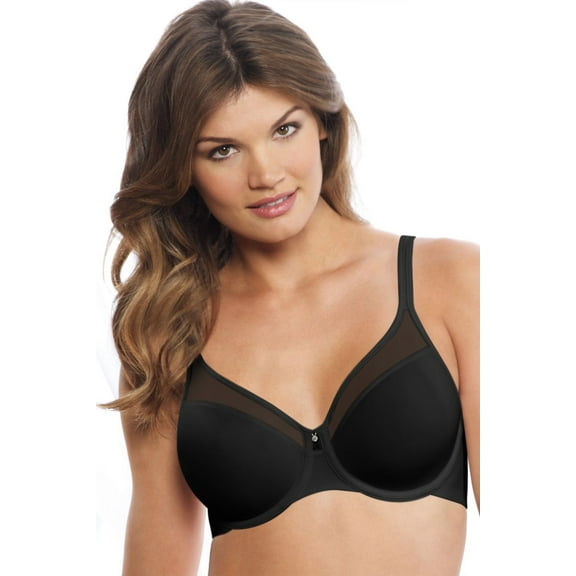 Women's Bali 3439 One Smooth U Ultra Lite Neckline Bra (Black 34C)