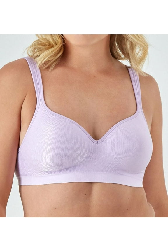 Women's Bali 3463 Comfort Revolution Wirefree Bra (PALE IRIS PURPLE ZAG 42B)