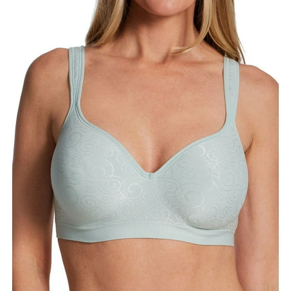 Women's Bali 3463 Comfort Revolution Wirefree Bra (Soft Celadon Swirl 42B)