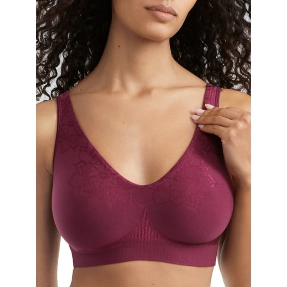 Women's Bali 3484 Comfort Revolution ComfortFlex Fit Wirefree Bra (Sparkling Purple Aztec 2X)