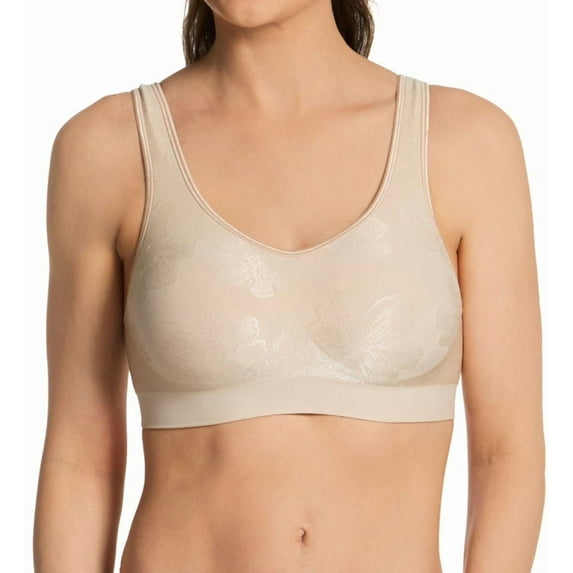 Women's Bali 3488 Comfort Revolution Shaping Wirefree Bra (Almond Tropic 2X)