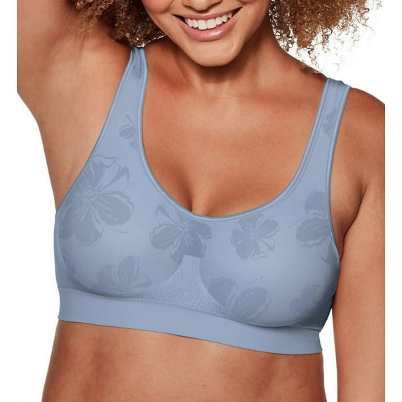 Women's Bali 3488 Comfort Revolution Shaping Wirefree Bra (Blue Flight Tropic 2X)