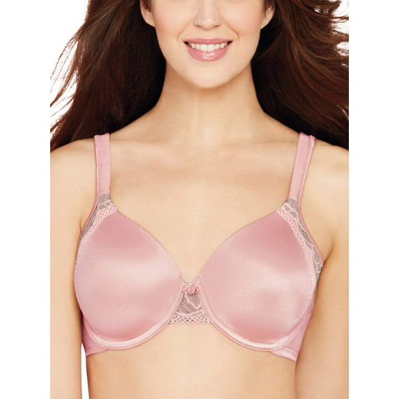 Women's Bali 3547 One Smooth U Side Support Bra (Hush Pink/Steel Combo 36DD)