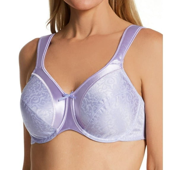 Women's Bali 3562 Satin Tracings Minimizer Underwire Bra (Misty Lilac 36C)