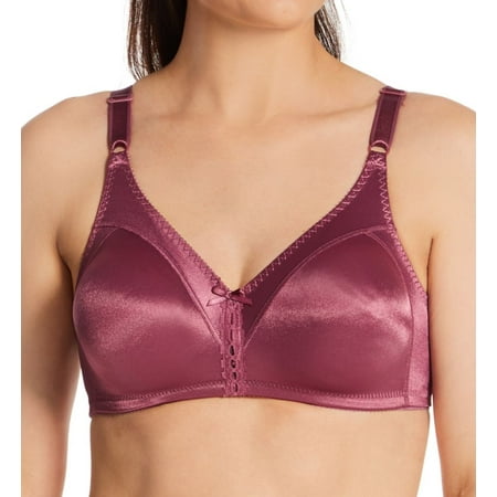 Women's Bali 3820 Double Support Cool Comfort Wirefree Bra (Rustic Berry Red 36B)