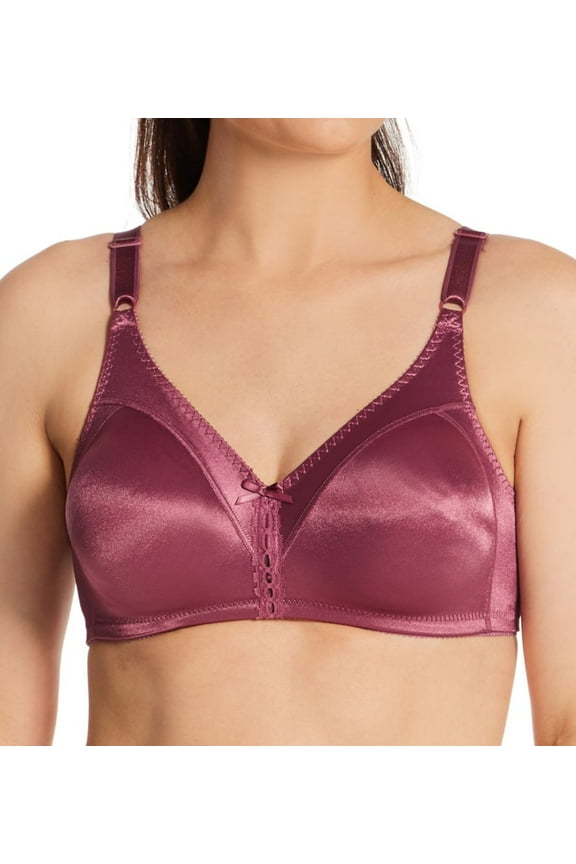 Women's Bali 3820 Double Support Cool Comfort Wirefree Bra (Rustic Berry Red 36C)