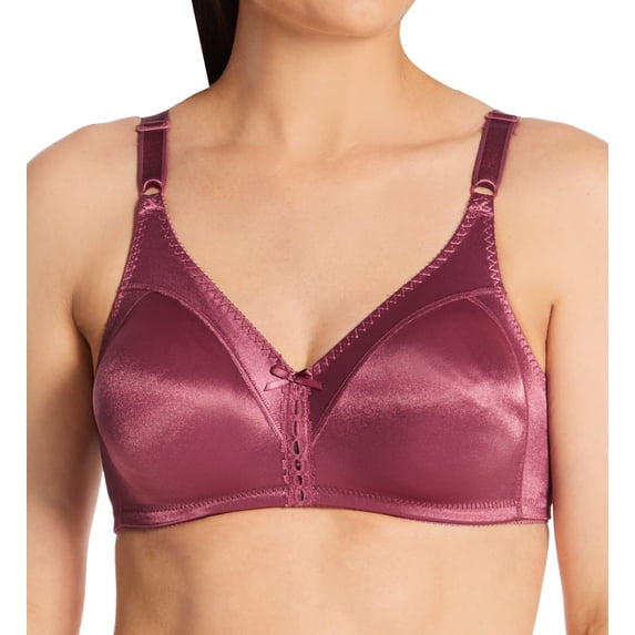 Women's Bali 3820 Double Support Cool Comfort Wirefree Bra (Rustic Berry Red 38B)