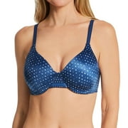 Women's Bali 3W11 One Smooth U Smoothing & Concealing Underwire Bra Regal Navy Dot Print 40D