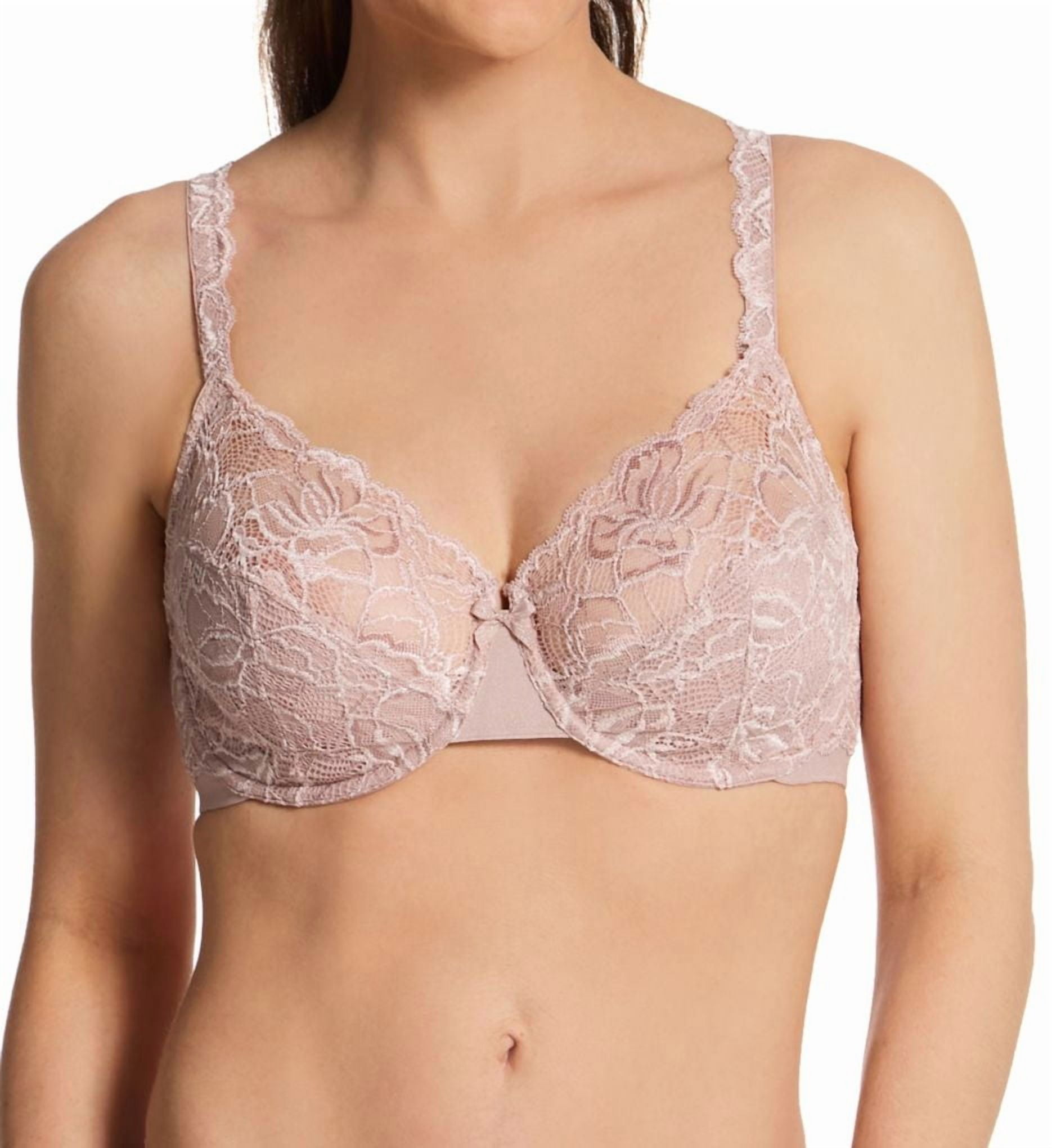 Women's Bali 6543 Lace Desire Lightly Lined Underwire Bra (Evening Blush 34B)