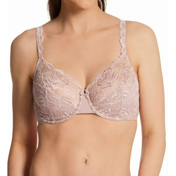Women's Bali 6543 Lace Desire Lightly Lined Underwire Bra (Evening Blush 40D)